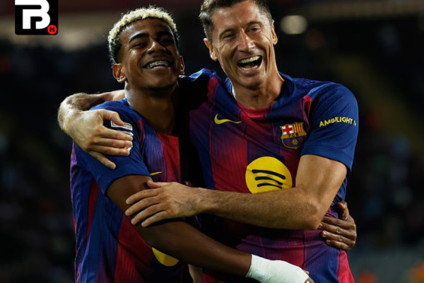 Barcelona berhasil melakukan comeback gemilang saat menjamu Real Sociedad dalam lanjutan La Liga 2025/26 di Estadi Olímpic Lluís Companys, Minggu (28/9/2025) dini hari WIB