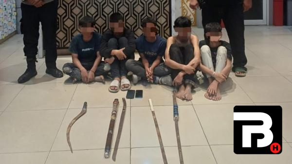 TRC Kota Medan Gagalkan Tawuran Remaja Bersenjata Tajam, 5 Orang Diamankan