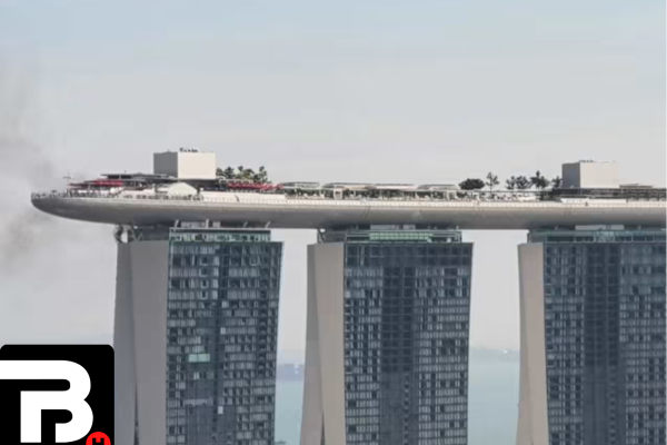Kebakaran di Marina Bay Sands Diduga Akibat Pekerjaan Pengelasan, Tidak Ada Korban Luka Petugas pemadam kebakaran dan staf Marina Bay Sands memeriksa area lantai 55 Tower 3 setelah kebakaran kecil yang diduga disebabkan oleh percikan pengelasan, Selasa (28/10/2025), di Singapura