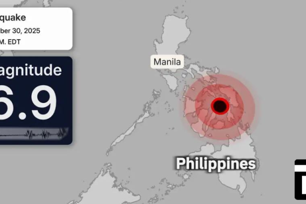 KBRI: Tidak Ada WNI Korban Gempa di Filipina, Tapi Rumah WNI di Bogo City Alami Kerusakan peta lokasi gempa 6,9 magnitudo yang mengguncang wilayah Visayas, Filipina